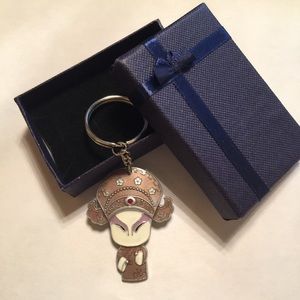 Chinese opera character enamel keychain